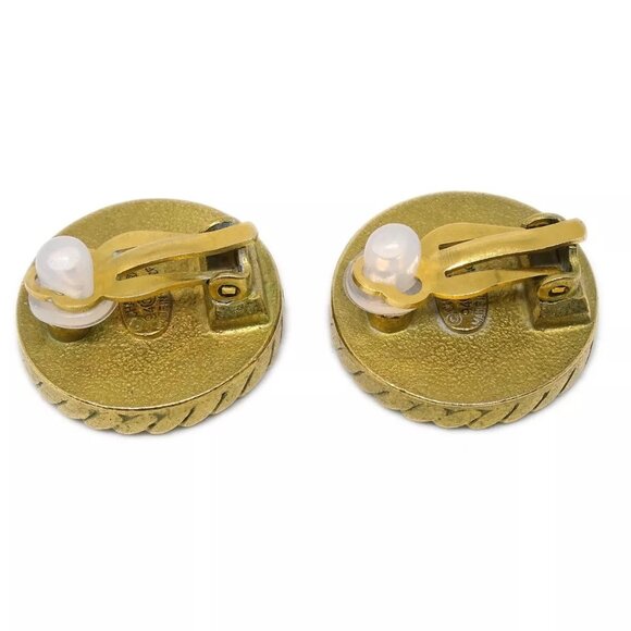 Chanel Black Button Earrings Clip-On - Picture 2 of 5